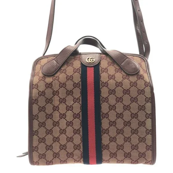 Gucci Ophidia GG Canvas Shoulder Bag Red - Picture 3 of 9